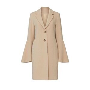 Derek Lam Collective Wool Coat Beige Bell Sleeve  Size 16 / 52
